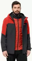 JackWolfskin Vyriška striukė Jack Wolfskin GLAABACH 3in1 | strong red