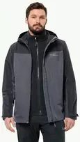 JackWolfskin Vyriška striukė Jack Wolfskin TAUBENBERG 3in1 | phantom