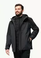JackWolfskin Vyriška striukė Jack Wolfskin GLAABACH 3in1 | juoda