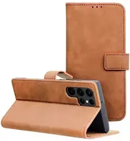 Forcell Oem TENDER Book Dėklas skirtas Samsung Galaxy S22 Ultra rudos spalvos