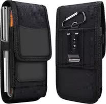 Oem Vertical universalus dėklas OXFORD modelis 4 skirtas Apple iPhone 13 PRO MAX / Samsung Galaxy S21 Ultra / XIAOMI 12 Ultra juodos spalvos