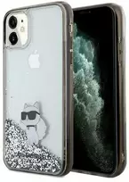 Apple iPhone 11 / XR Karl Lagerfeld dėklas Liquid Glitter Choupette (KLHCN61LKCNSK) skaidrus