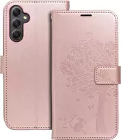 Oem MEZZO Book dėklas skirtas Samsung Galaxy A34 5G medžio rose auksinis