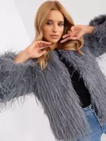 Wool Fashion Italia Striukė moterims-AT-KR-2359.96P-pilka