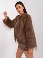 Wool Fashion Italia Striukė moterims-AT-KR-2359.96P-ruda