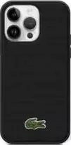 Lacoste Iconic Petit Pique Woven Logo MagSafe dėklas skirtas Apple iPhone 15 Juodas