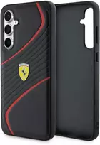 Samsung Galaxy S23 FE Ferrari dėklas Twist Metal Logo (FEHCS23FEPTWK) juodos spalvos