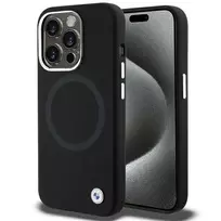 Apple iPhone 15 Pro BMW Signature Liquid silikoninis dėklas MagSafe (BMHMP15LSILBK2) juodos spalvos