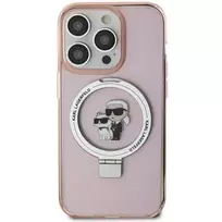 Apple iPhone 11 / XR Karl Lagerfeld dėklas Ring Stand Karl&Choupettte MagSafe (KLHMN61HMRSKCP) rožinės spalvos
