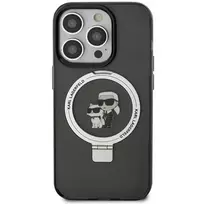 Apple iPhone 11 / XR Karl Lagerfeld dėklas Ring Stand Karl&Choupettte MagSafe (KLHMN61HMRSKCK) juodos spalvos