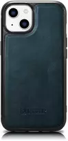 iCarer Leather Oil Wax covered with natural leather Apple iPhone 14 Plus dėklas telefonui mėlynos spalvos (WMI14220719-BU)