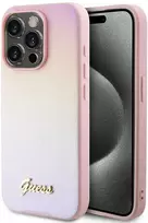 Dėklas GUESS GUHCP15LPSAIRSP IPHONE 15 PRO 6.1 "Rožinis/Rožinis HARDCASE SAFFIANO IRIDESCENT SCRIPT