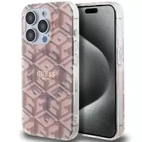 Dėklas GUESS GUHMP15LHGCUSTGP IPHONE 15 PRO 6.1 "Rožinis/Rožinis HARDCASE IML GCUBE MAGSAFE