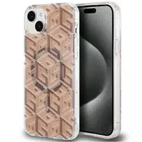 Dėklas GUESS GUHMP15MHGCUSTGW IPHONE 15 PLUS / 14 PLUS 6.7 "BROWN / BROWN HARDCASE IML GCUBE MAGSAFE