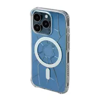 MagSafe Kingxbar PQY Crack Series silikoninis Apple iPhone 15 Pro - dėklas telefonui skaidrus