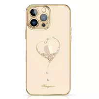 Kingxbar Wish Series silikoninis dėklas su kristalais iPhone 15 Pro - auksinis