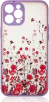 Hurtel Design Apple iPhone 13 Pro Max floral dėklas telefonui violetinės spalvos