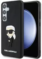 Samsung Galaxy S24 Karl Lagerfeld dėklas 3D Rubber Ikonik (KLHCS24S3DRKINK) juodos spalvos