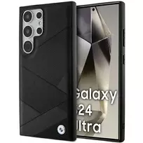 Samsung Galaxy S24 Ultra BMW dėklas Signature odinis Crossing Lines Pattern (BMHCS24L23RCGPK) juodos spalvos
