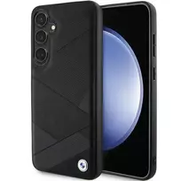 Samsung Galaxy S24 BMW Dėklas Signature odinis Crossing Lines Pattern (BMHCS24S23RCGPK) juodos spalvos