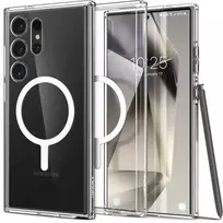 Spigen Ultra Hybrid Onetap Ring dėklas, skirtas Samsung Galaxy 24 Ultra baltos spalvos