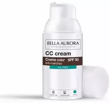 Bella Aurora CC Kreminis Anti-Blemish Oil Free Spf50 CC kremas saugantis nuo pigmentinių dėmių 30ml
