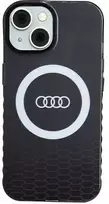 Dėklas Apple iPhone 13 / 14 / 15 Audi IML Big Logo MagSafe (AU-IMLMIP15-Q5/D2-BK) juodos spalvos