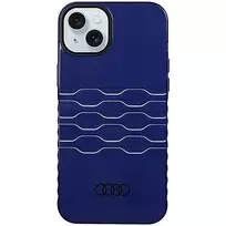 Dėklas Apple iPhone 15 Plus / 14 Plus Audi IML MagSafe (AU-IMLMIP15M-A6/D3-BE) mėlynos spalvos