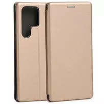 Beline Book Magnetic Samsung Galaxy S23 Ultra S918 dėklas telefonui aukso spalvos