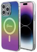 Guess GUHMP15XHITSK Apple iPhone 15 Pro Max 6.7" dėklas telefonui įvairiaspalvis hardcase IML Iridescent MagSafe