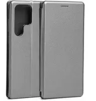 Beline Book Magnetic Samsung Galaxy S23 Ultra S918 dėklas telefonui plieno spalvos