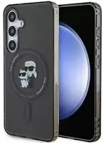 Samsung Galaxy S24 Karl Lagerfeld Dėklas IML Karl&Choupette MagSafe (KLHMS24SHGKCNOK) juodos spalvos