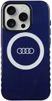 Dėklas Apple iPhone 15 Pro Audi IML Big Logo MagSafe (AU-IMLMIP15P-Q5/D2-BE) mėlynos spalvos