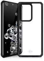 ITSKINS HYBRID SOLID dėklas, skirtas Samsung Galaxy S20 Ultra 4G / 5G®. Juodas ir skaidrus.