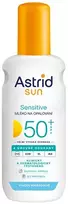 Astrid Purškiamas įdegio pienas Sensitiv SPF 50+ Sun 150 ml