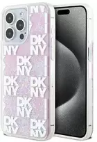 Apple iPhone 15 Pro Max DKNY dėklas Liquid Glitter Big Logo (DKHCP15XLCPEPP) rožinės spalvos