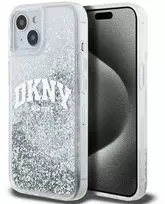 Apple iPhone 13 / 14 / 15 DKNY dėklas Liquid Glitter Big Logo (DKHCP15SLBNAET) baltos spalvos