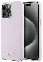 Apple iPhone 14 Pro Max DKNY dėklas Liquid Silicone Small Metal Logo MagSafe (DKHMP14XSMCHLP) rožinės spalvos