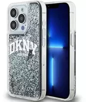 Apple iPhone 14 Pro DKNY dėklas Liquid Glitter Big Logo (DKHCP14LLBNAEK) juodos spalvos