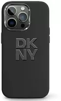 Apple iPhone 15 Pro Max DKNY dėklas Liquid Silicone Metal Logo (DKHCP15XSMCBSK) juodos spalvos