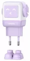 Įkroviklis Ugreen Nexode RG 65W GaN, 2 x USB-C + USB-A, violetinės spalvos