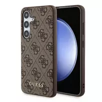 Samsung Galaxy A35 5G Guess Hard Dėklas 4G Metal Gold Logo (GUOHCSA35G4GFBR) rudos spalvos