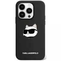 Apple iPhone 15 Pro Max Karl Lagerfeld dėklas Silicone Choupette Head (KLHMP15XSCHPPLK)