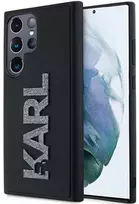 Samsung Galaxy S24 Ultra Karl Lagerfeld dėklas 3D Rubber Glitter Logo (KLHCS24L3DMBKCK) juodos spalvos