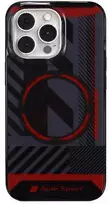 Apple iPhone 13 Pro Audi dėklas IML Pattern MagSafe Case (AU-IMLMIP13PM-RSQ/D2-BK) juodos spalvos
