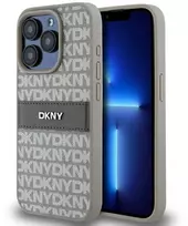 Apple iPhone 14 Pro Max DKNY odinis dėklas Mono Stripe & Metal Logo (DKHCP14XPRTHSLE) beige