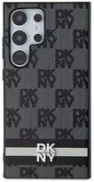 Samsung Galaxy S24 Ultra DKNY Odinis Dėklas Checkered Mono Pattern & Printed Stripes (DKHCS24LPCPTSSK) juodos spalvos