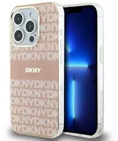 Apple iPhone 14 Pro Max DKNY dėklas IML Mono & Stripe MagSafe (DKHMP14XHRHSEP) rožinės spalvos