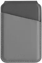 Dėklas UNIQ Lyden DS magnetinė piniginė RFID ir stovelis telefonui juodos ir pilkos spalvos