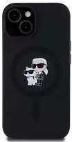 Apple iPhone 11 / XR Karl Lagerfeld dėklas Silicone Karl & Choupette Magsafe (KLHMN61SCMKCRHK) juodos spalvos